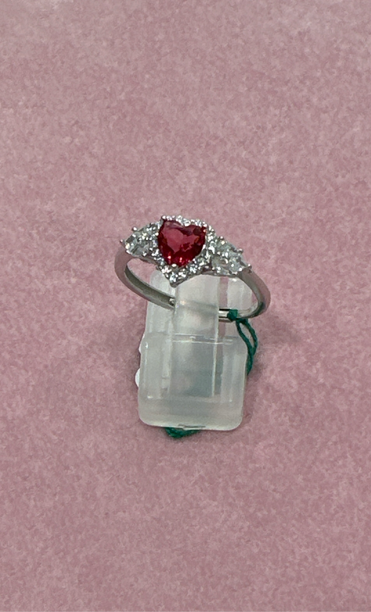 Anello cuore argento