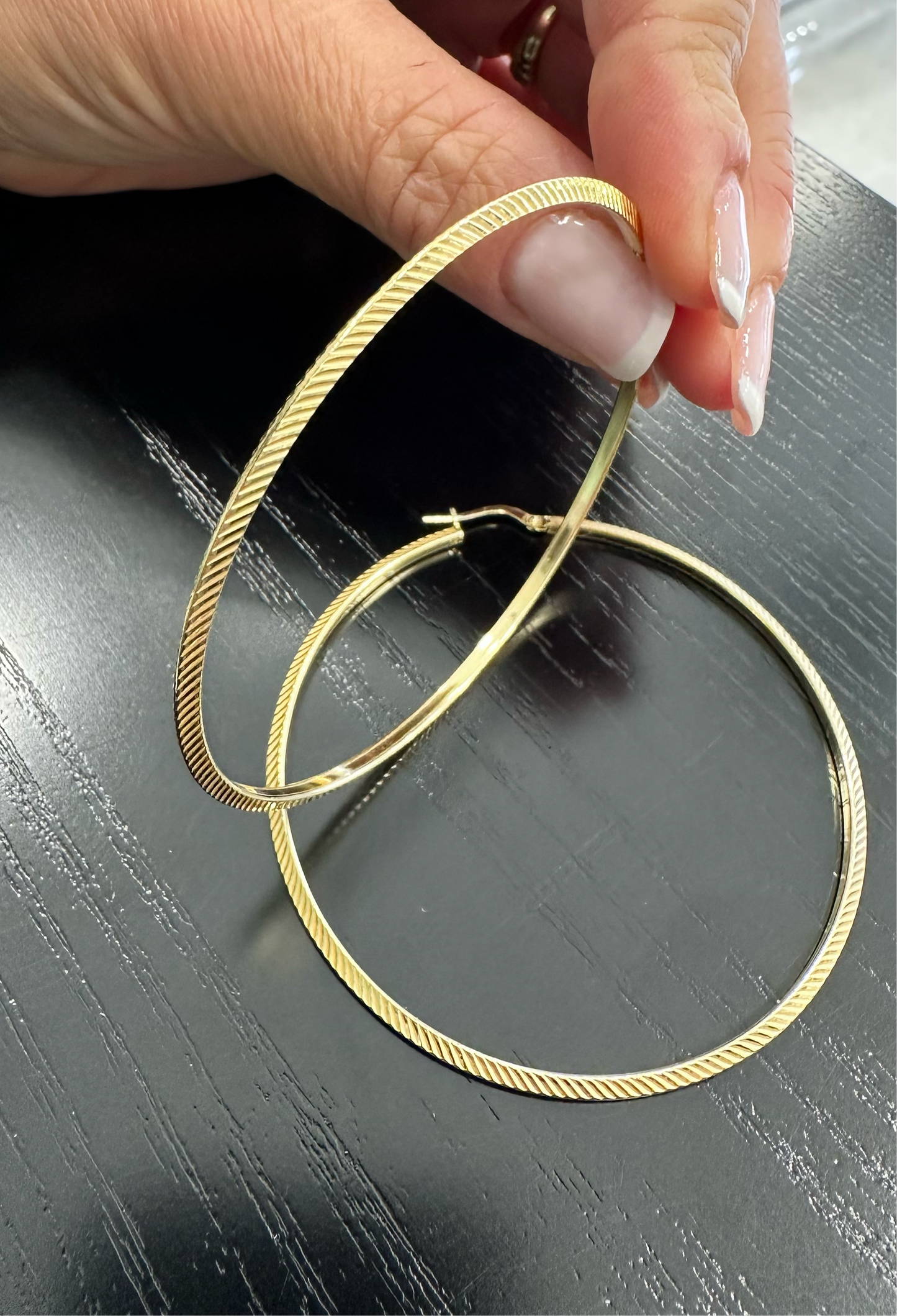 Orecchino cerchio “triangle”