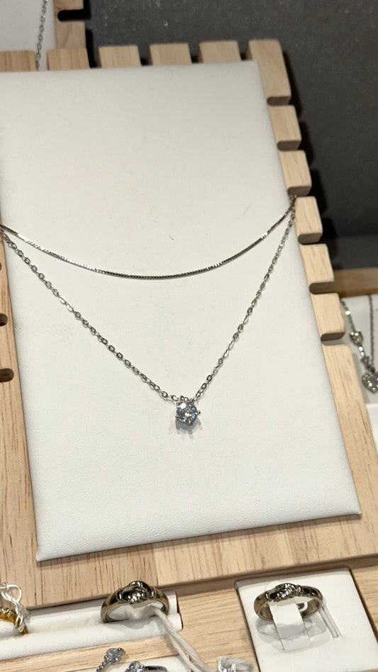 Collana punto luce doppia catena