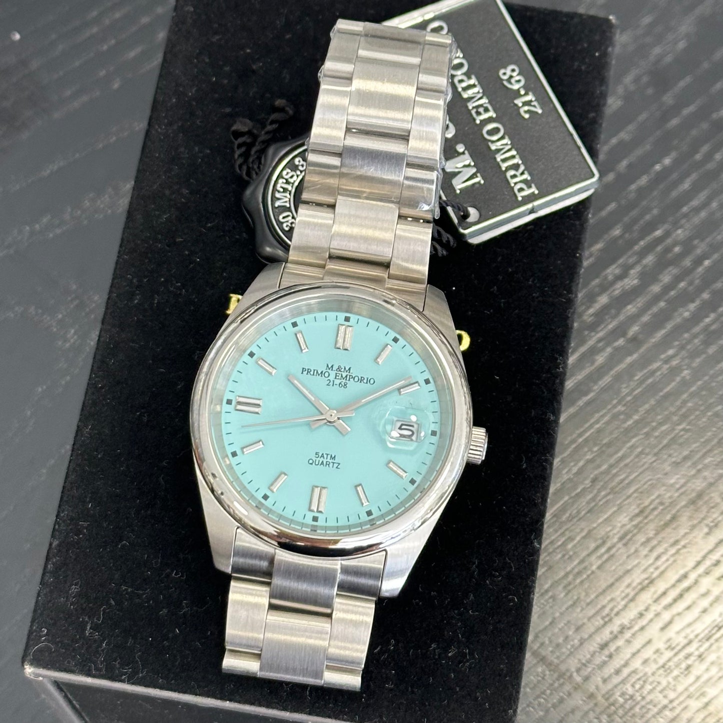 Primo Emporio Orologio Acciaio Quadrante Celeste - Maglia Oyster 10ATM