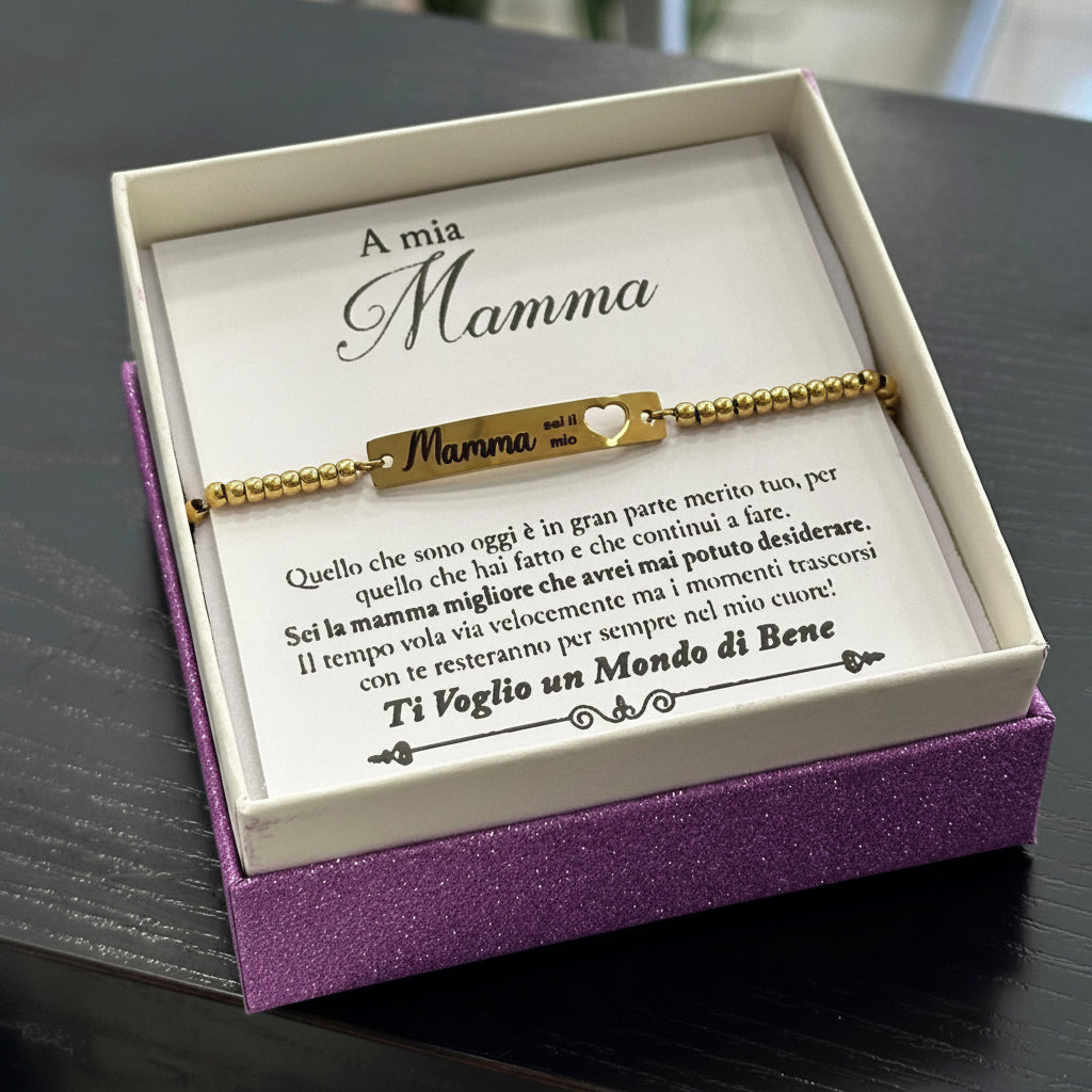 Bracciale mamma con astuccio personalizzato