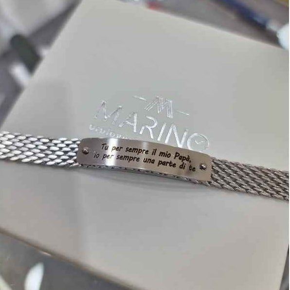 Bracciale Acciaio personalizzabile maglia Milano