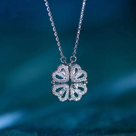 Collana Quadrifogli e cuori (2 MODELLI IN 1)