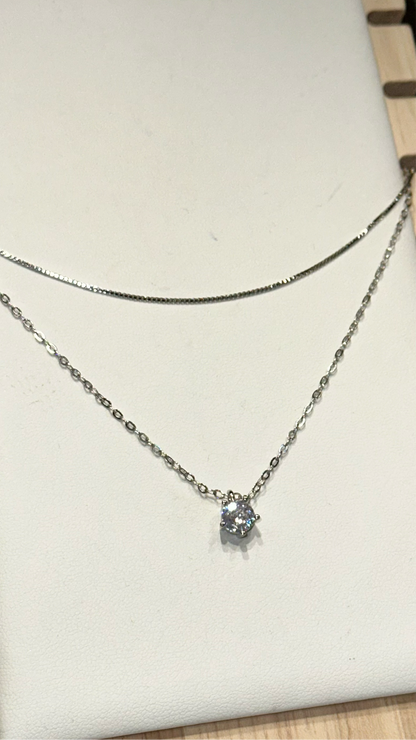 Collana punto luce doppia catena
