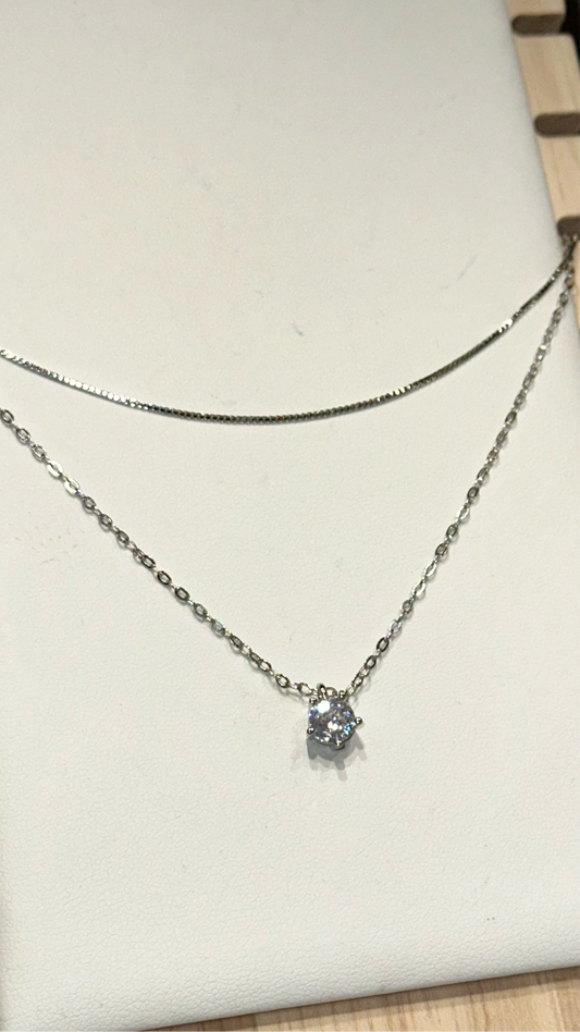 Collana punto luce doppia catena