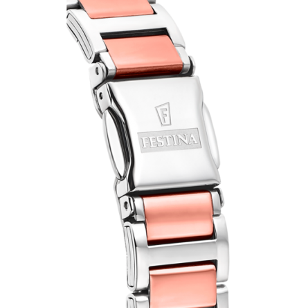 Orologio donna Festina Mademoiselle F16937/D dettaglio cinturino bicolore
