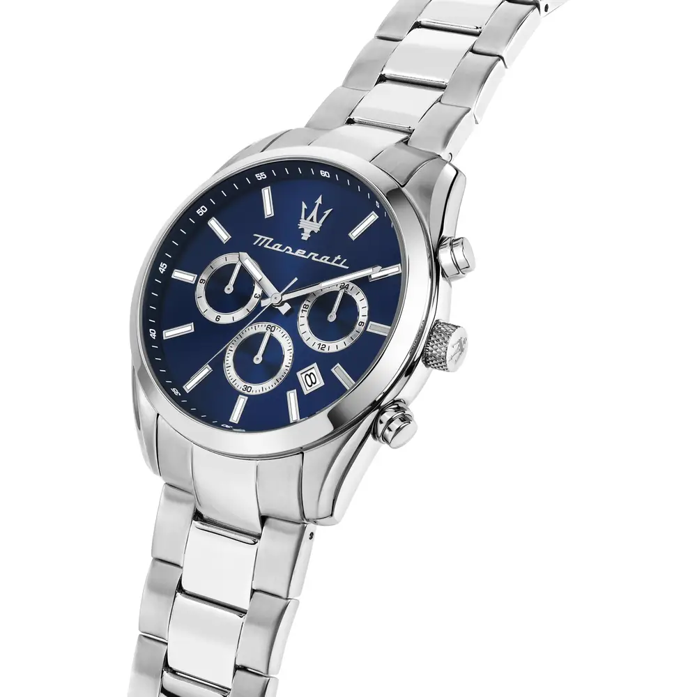 "Orologio sportivo Maserati Attrazione R8853151005 bracciale acciaio silver dettaglio