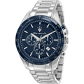 Orologio Maserati Traguardo R8873612043 cassa blu satinata 45mm bracciale acciaio