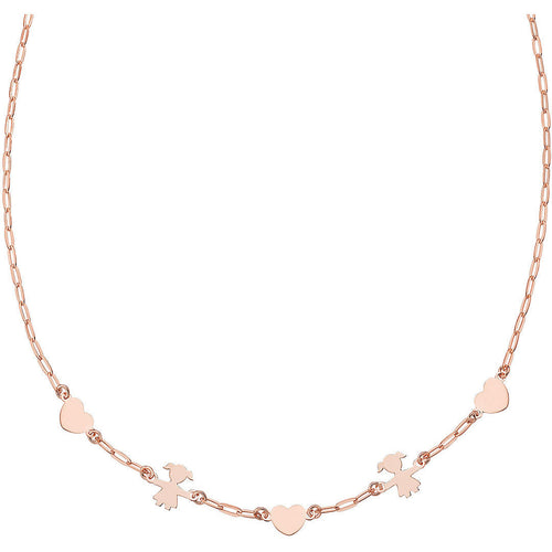 Collana Amen Bebè Bobolini argento 925 cuori femminuccia oro rosa
