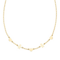 Collana Amen Bebè Bobolini argento 925 cuori maschietto oro giallo
