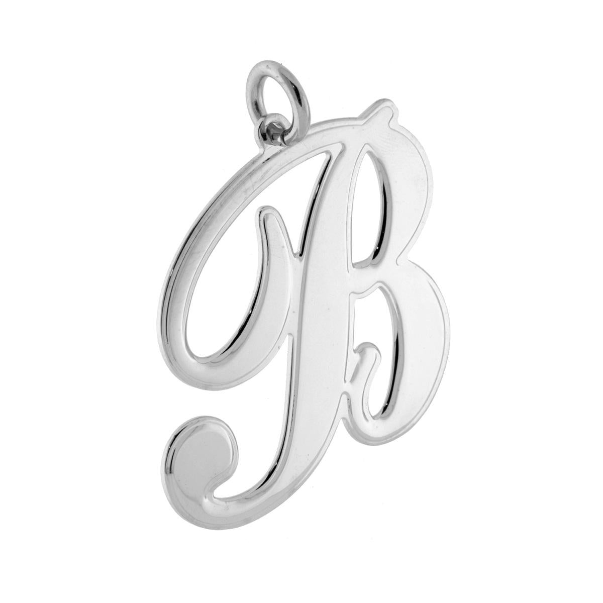 Ciondolo lettera corsivo in argento