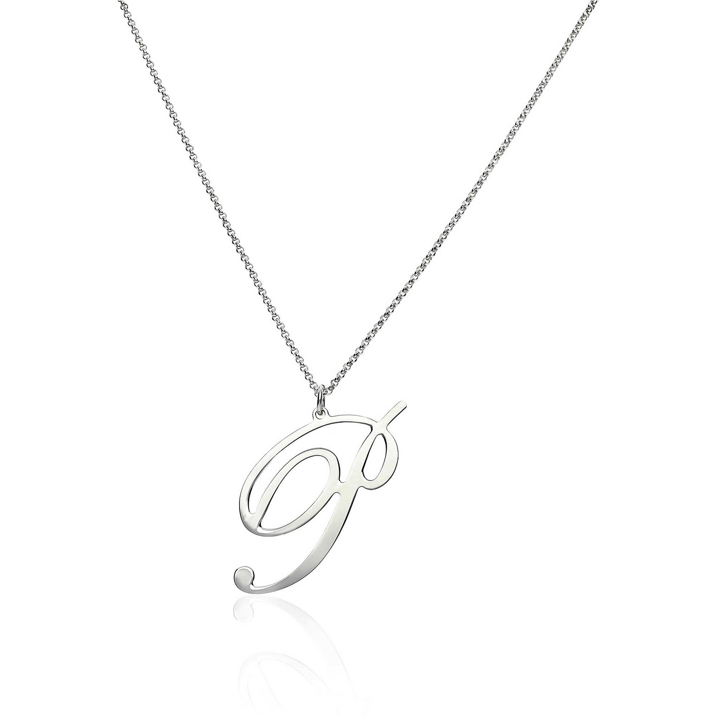 Ciondolo lettera corsivo in argento