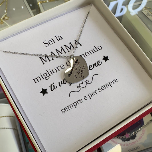 Astuccio regalo personalizzato per collana Mamma sei la mia stella
