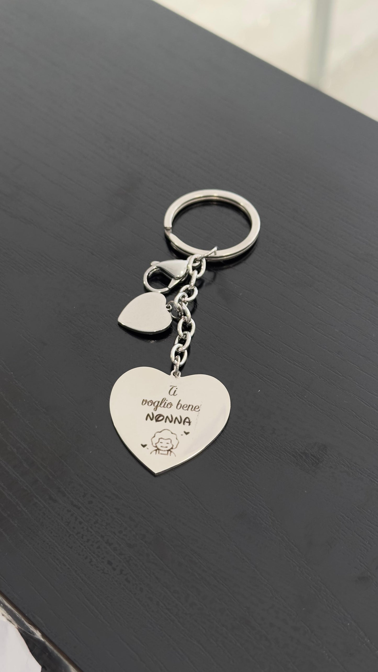 Portachiavi nonna scritta ti vogliamo bene nonna variante plurale

