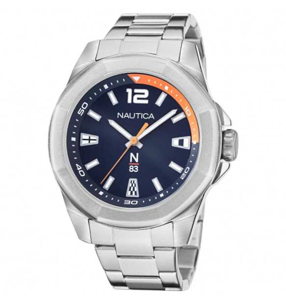 Nautica NAPTBF103 orologio uomo quarzo quadrante blu acciaio 46mm collezione Tortuga Bay

