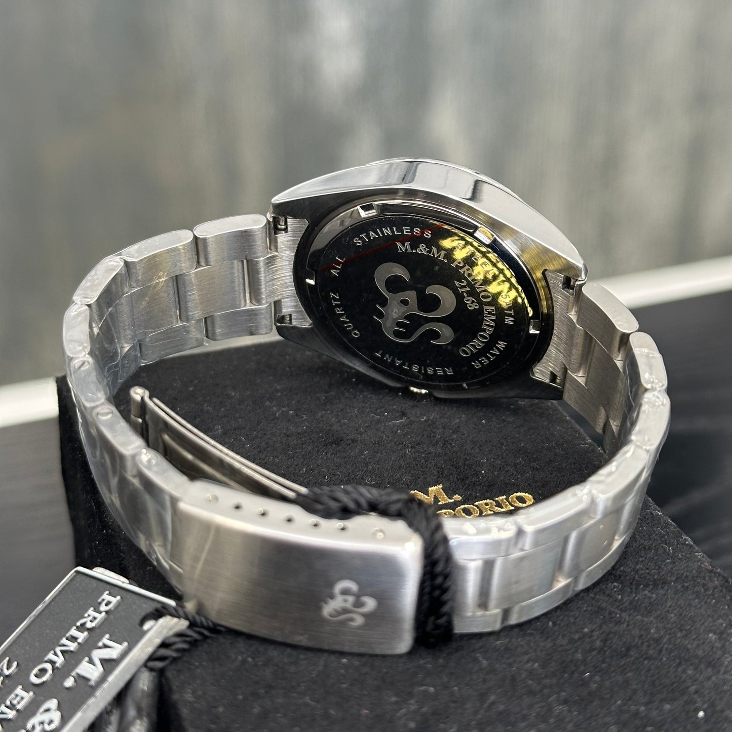 Primo Emporio Orologio Acciaio Quadrante Celeste - Maglia Oyster 10ATM