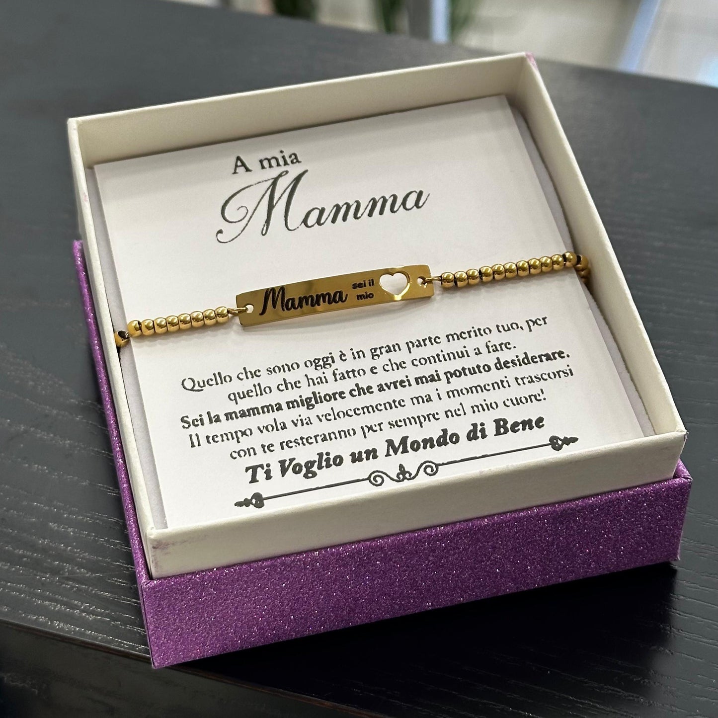 Bracciale mamma con astuccio personalizzato