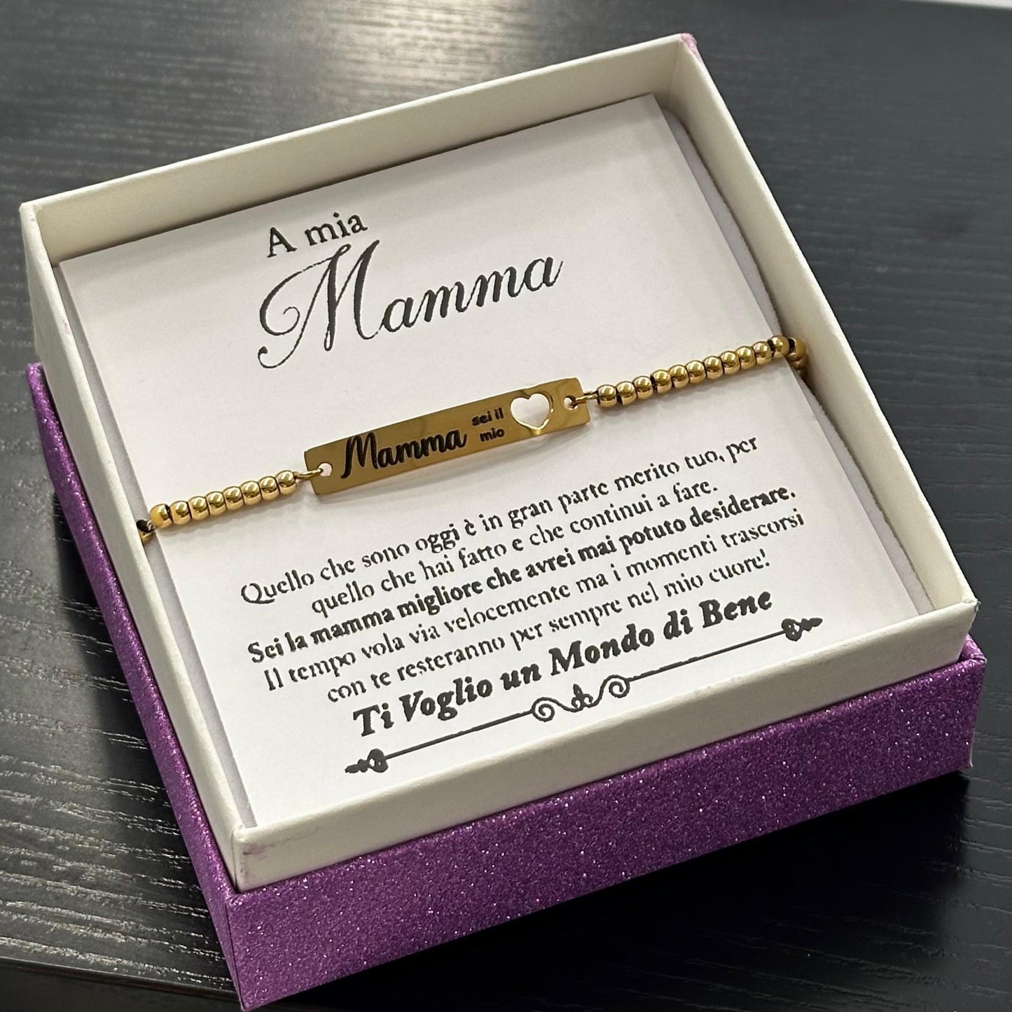 Bracciale mamma con astuccio personalizzato