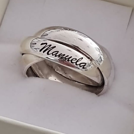 Anello tripla fascia in argento