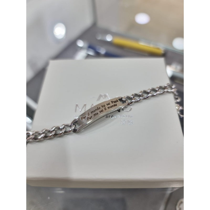 Bracciale Acciaio Groumette Personalizzabile
