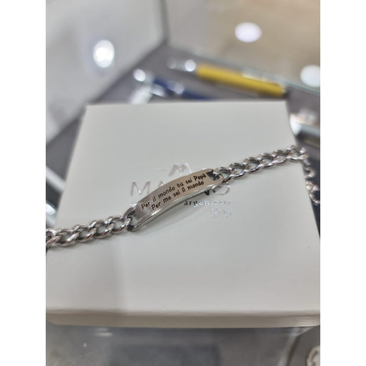 Bracciale Acciaio Groumette Personalizzabile