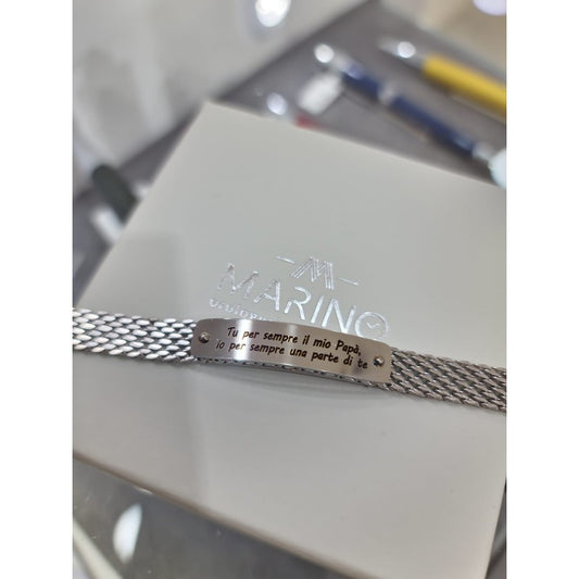 Bracciale Acciaio personalizzabile maglia Milano