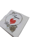 Bracciale rigido personalizzato mamma incisione frase su misura elegante
