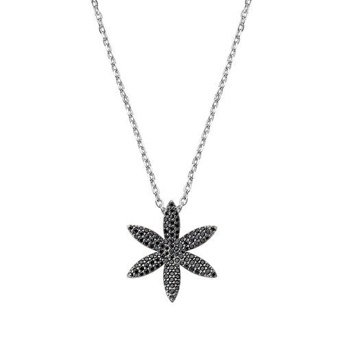 Collana Amen Fiore Della Vita Zirconi Neri