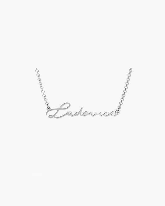 Collana nome-Firma in argento.