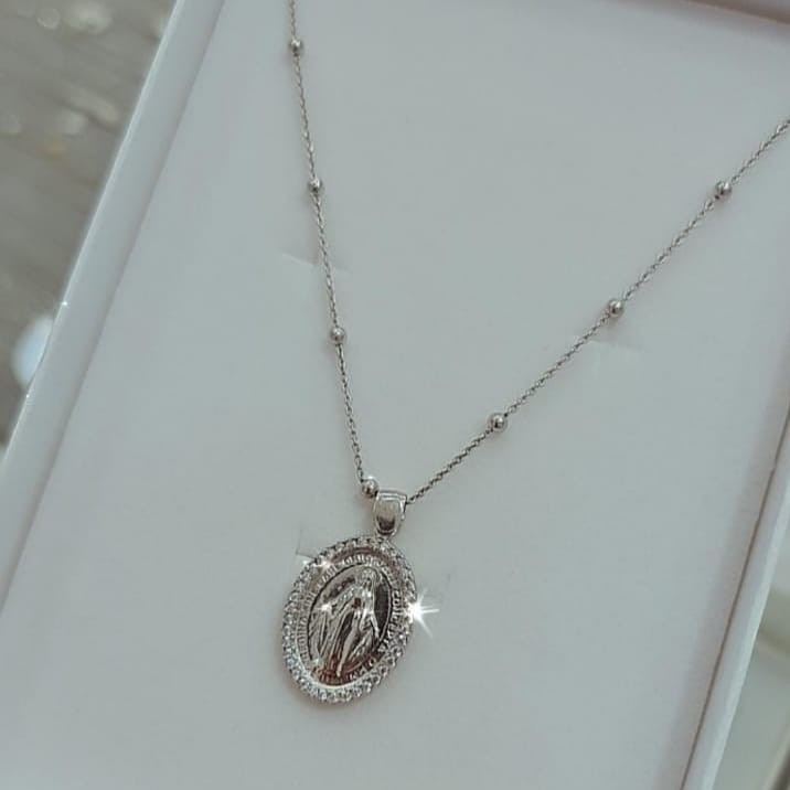 Medaglia Madonnina e cristalli - Orologeria Argenteria Marino