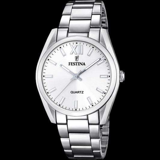 OROLOGIO FESTINA ALEGRIA F20622/1 BIANCO CINGHIA ACCIAIO, DONNA