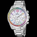 Orologio Festina F20606/2 donna cronografo cassa swarovsky zirconia 38mm quadrante madreperla
