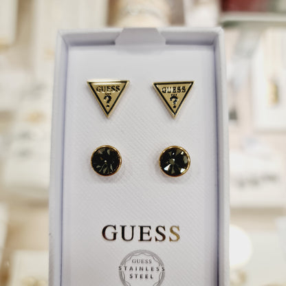 Orecchini Guess triangle dettaglio forma triangolare zirconi brillanti
